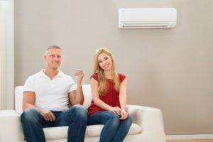 Couple Couch Ductless AC